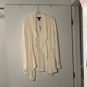 White House Black Market Cream Cardigan